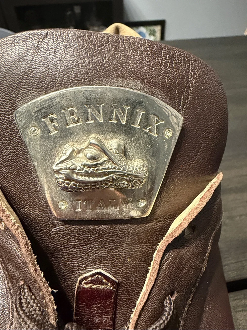 FENNIX ITALY Men’s Alligator & Calfskin Leather Casual Luxury Sneakers Size 11